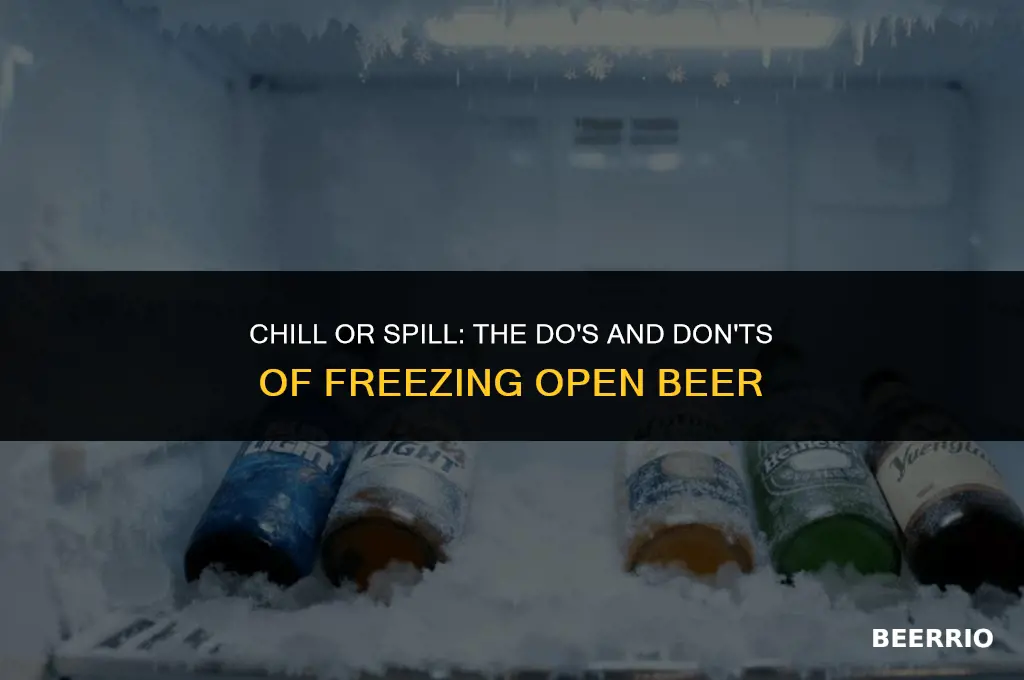 can i put an open beer in the freezer