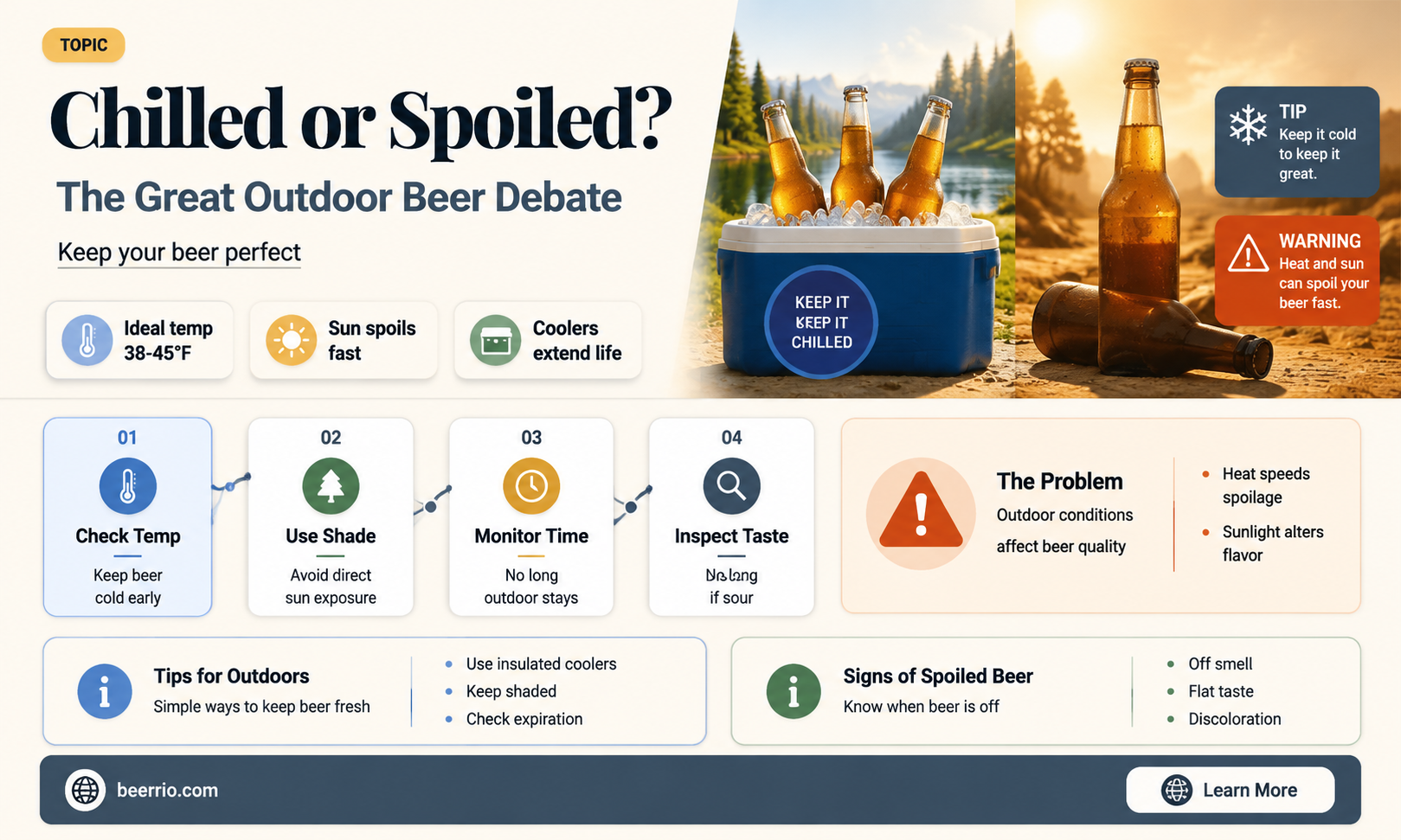 does a beer stiil work if left outside