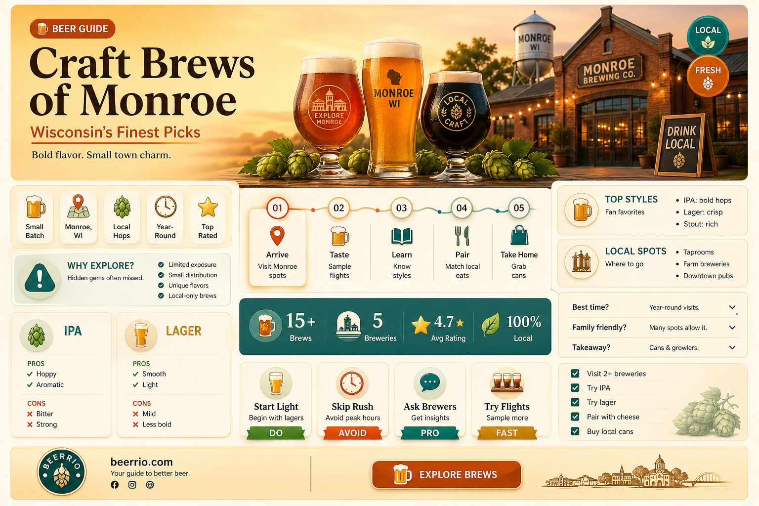 what beer is made in monroe wisconsin