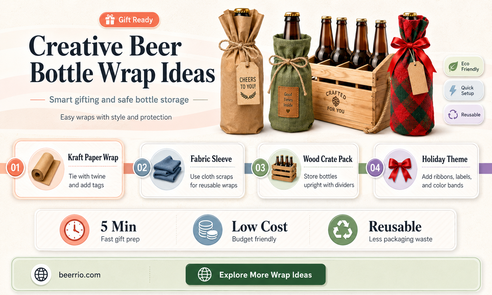how to wrap beer bottles
