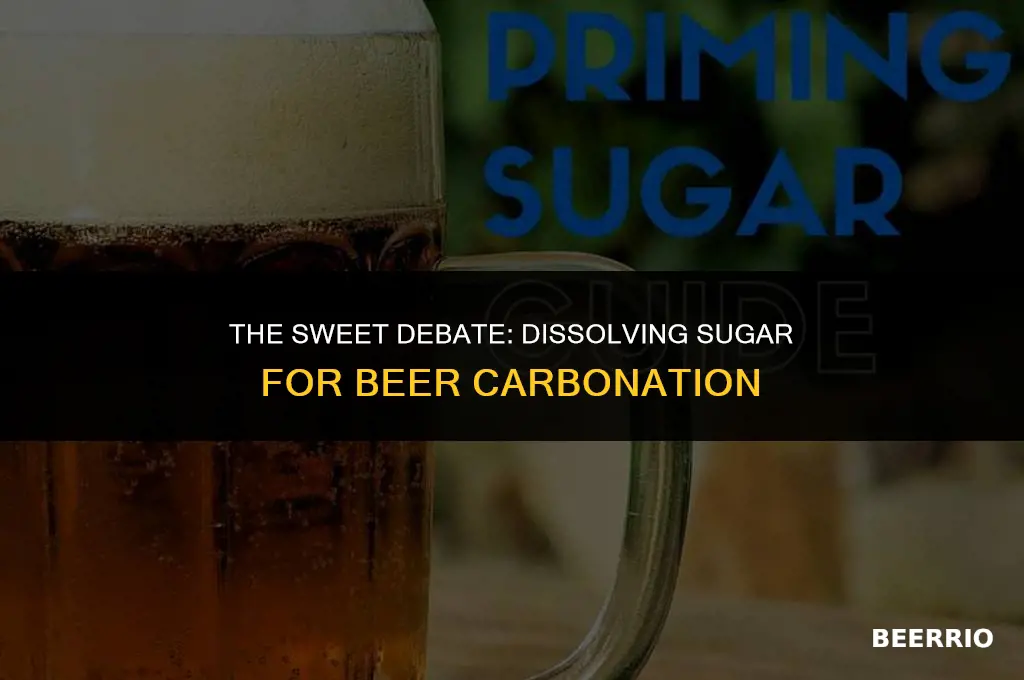 do i dossolbe sugar before adding to beer for carbonation