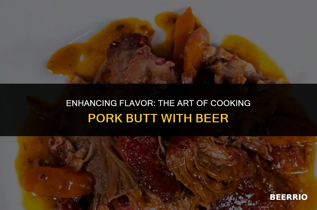do you put beer in pan when cooking pork butt