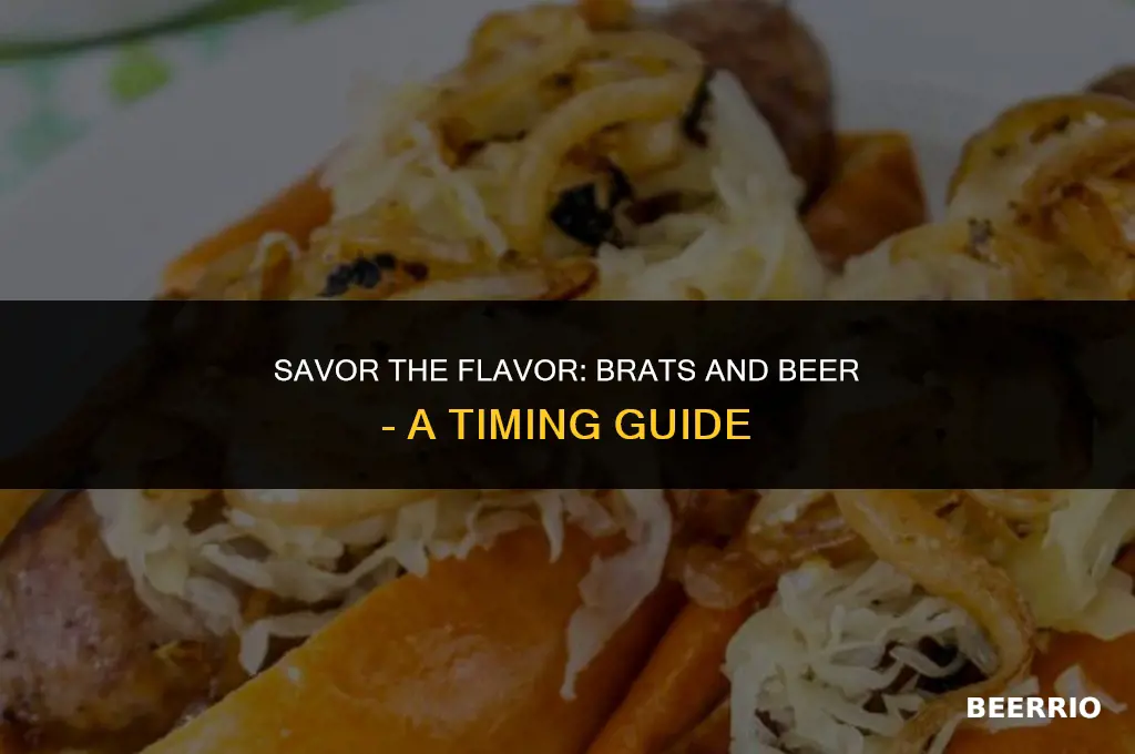 do you put brats in beer before or after cooking