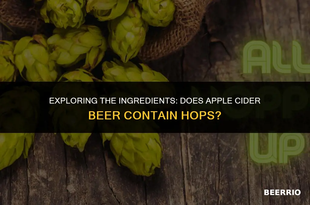 does apple cider beer have hops