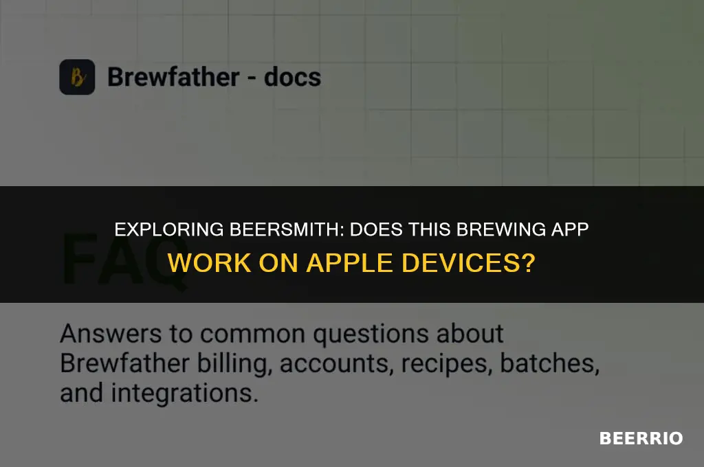 does beer smith work on apple