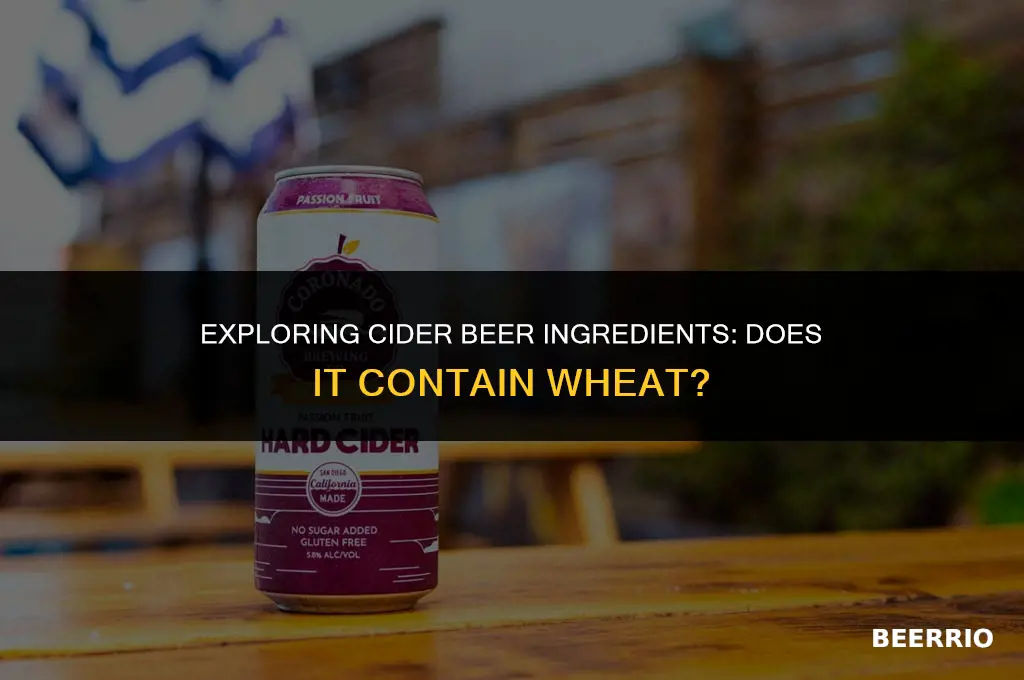 does cider beer have wheat