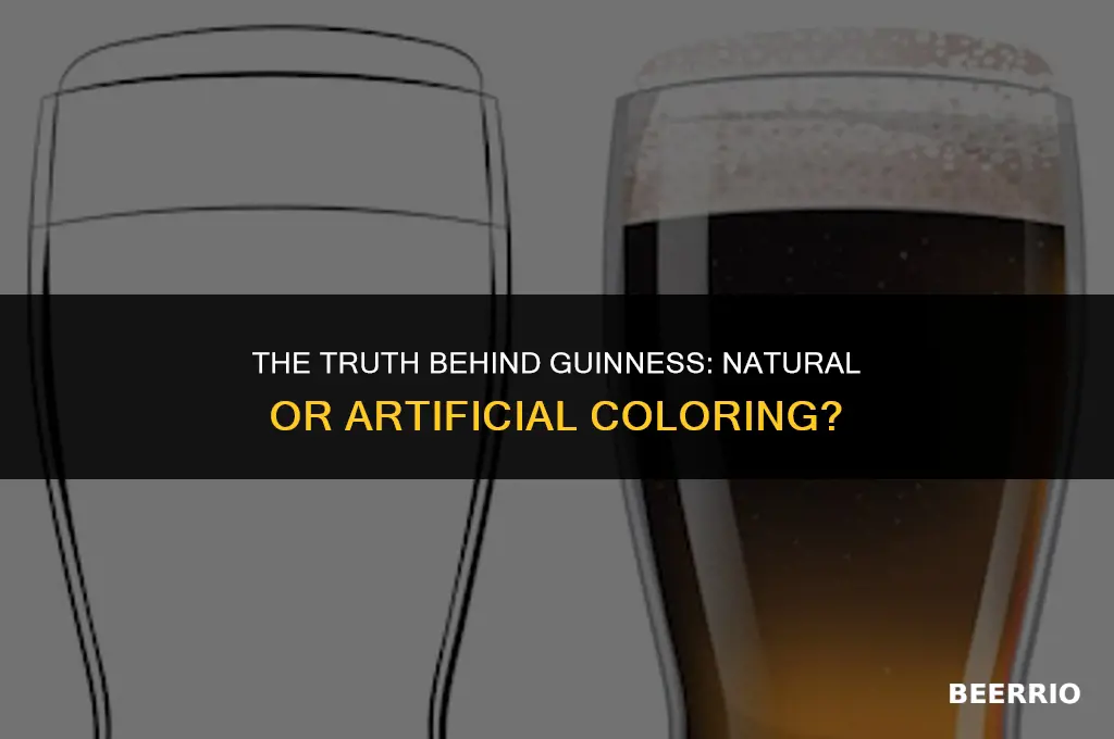 does guinness artificially color beer