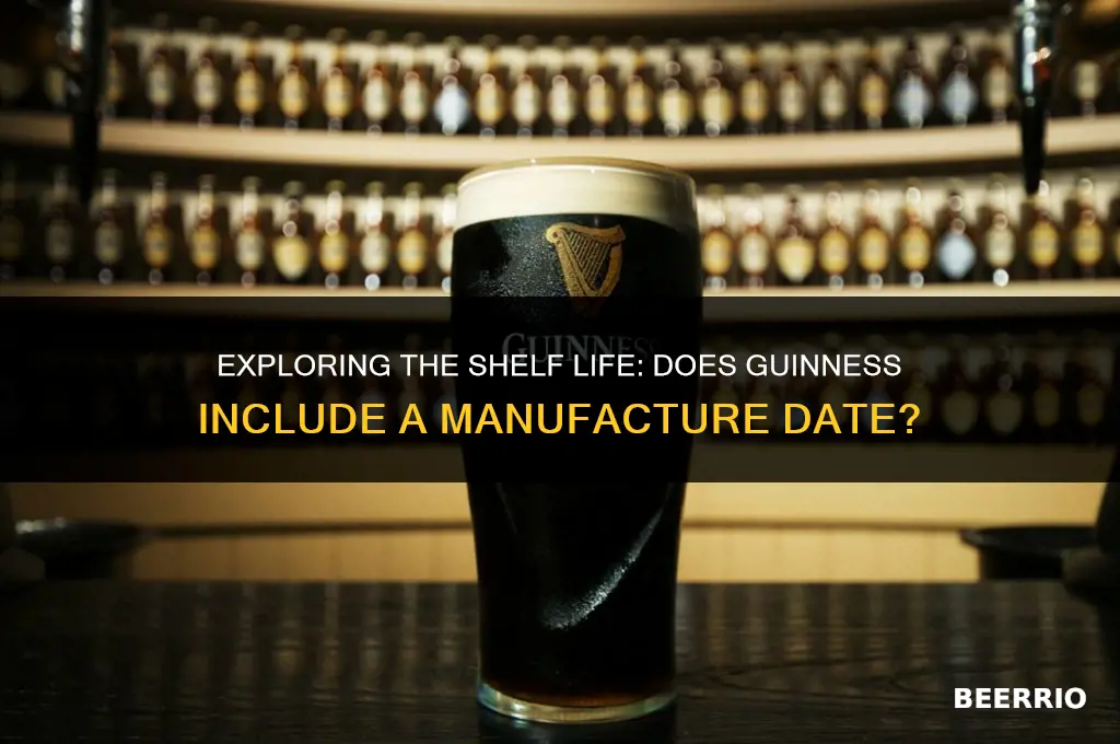 does guinness put a manufacture date on their beer