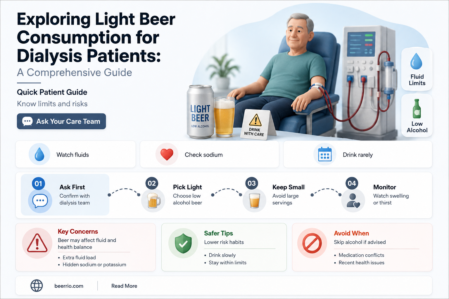 is light beer ok for dialysis patients
