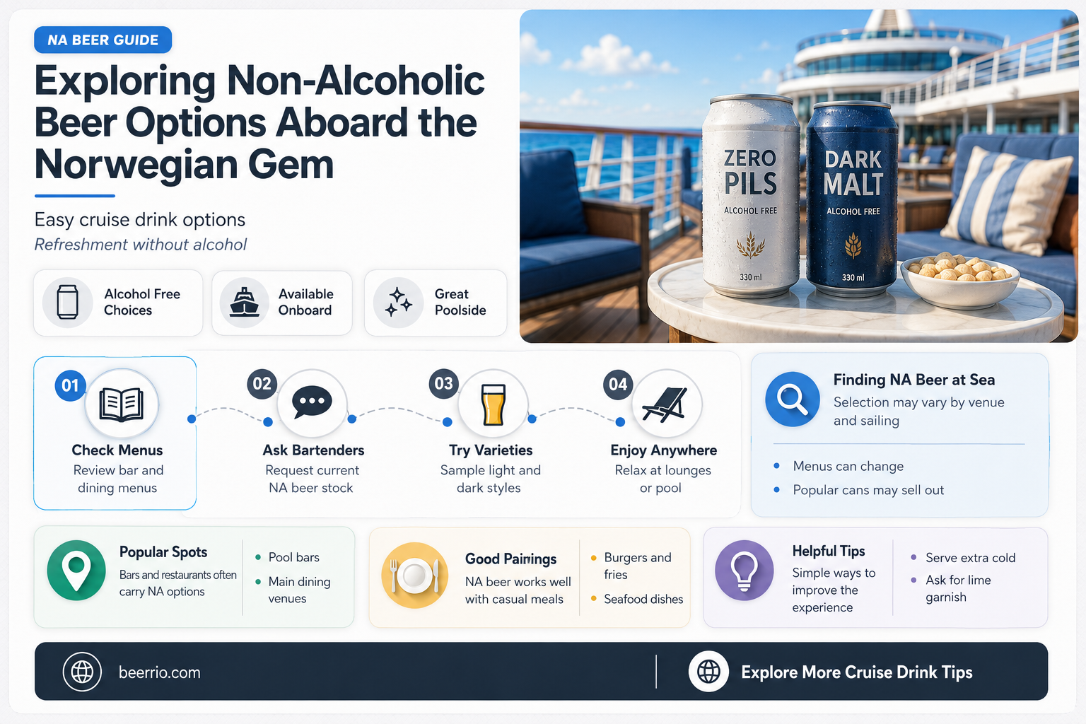 what non-alcoholic beer is on norwegian gem