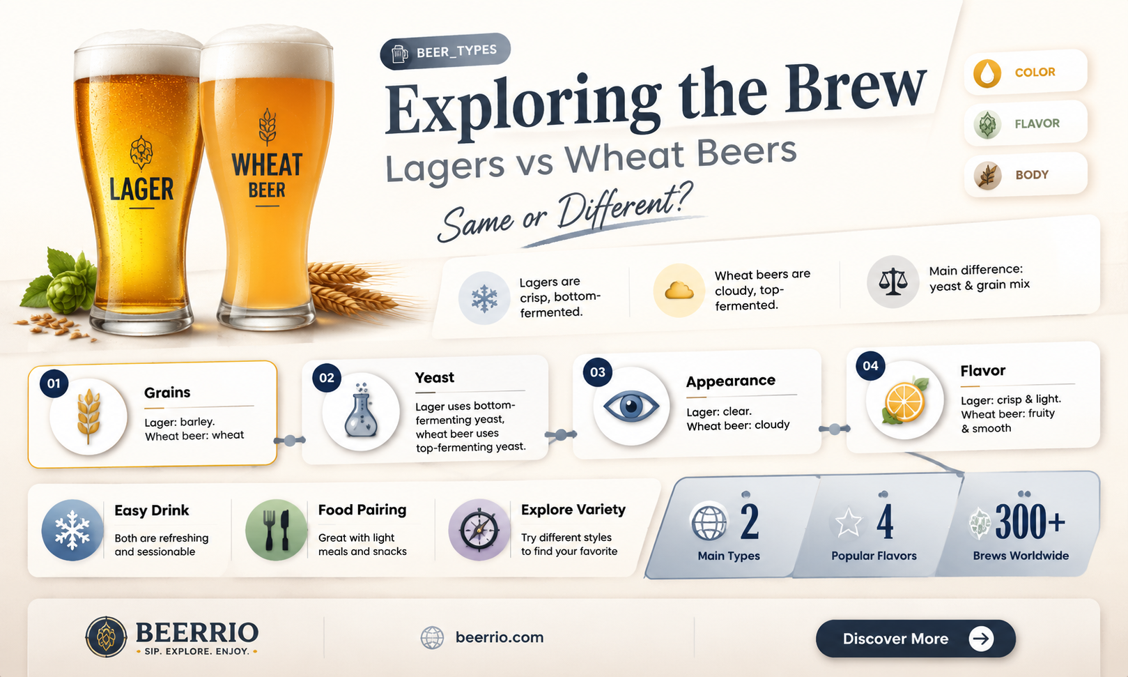 are lagers wheat beers