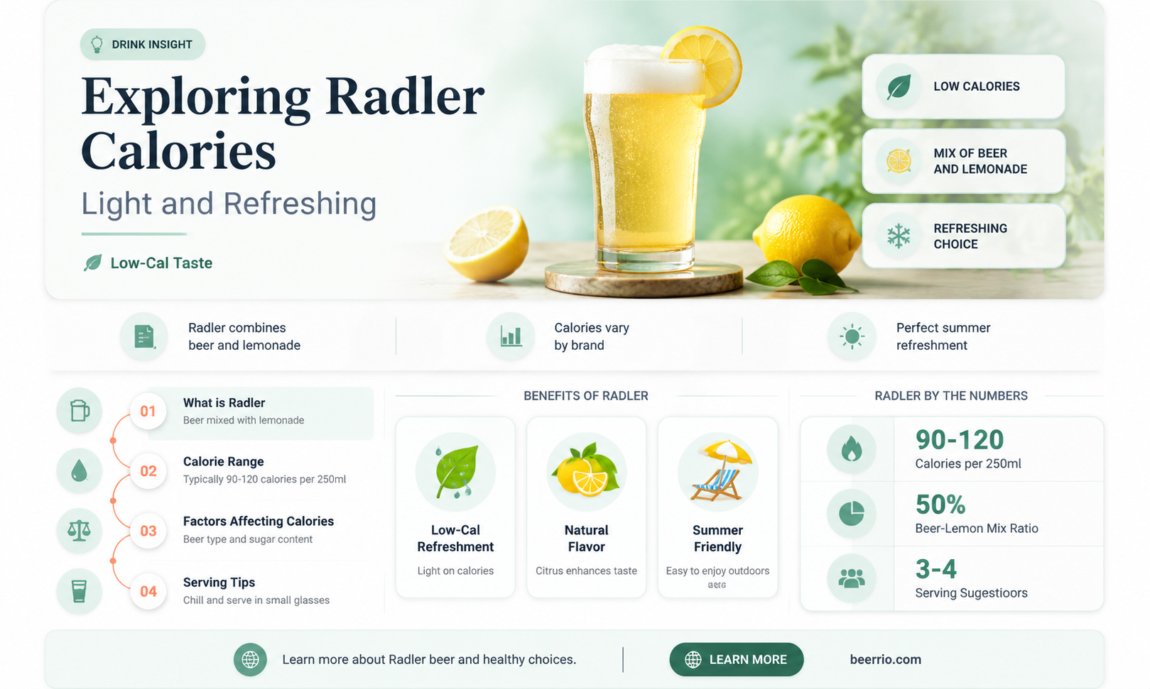 how many calories in a radler beer