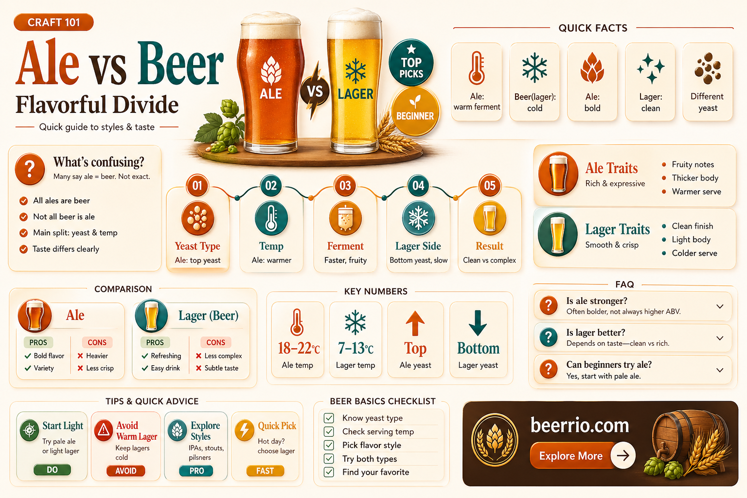 what is the difference between ale and beer