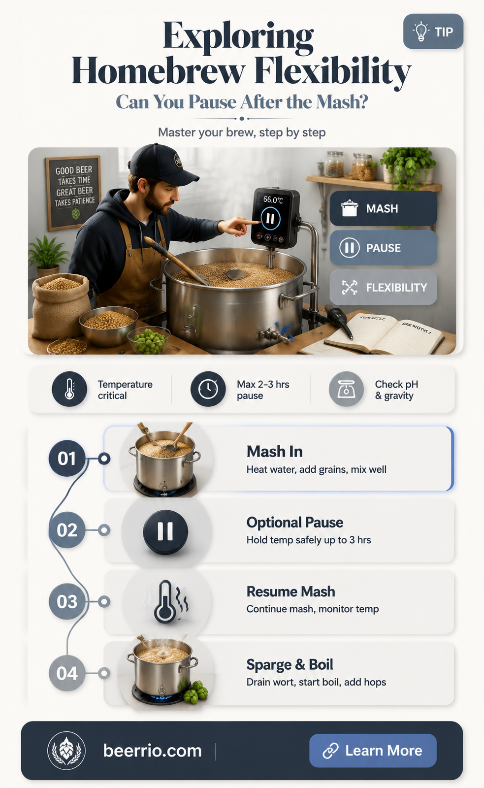 can i pause beer brewing after making word