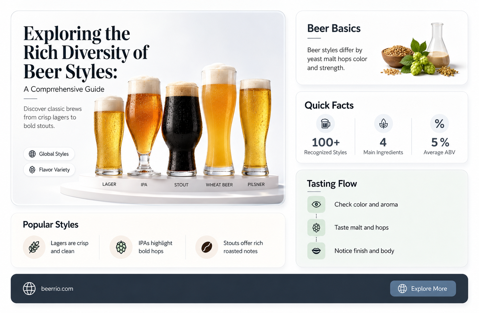 what are the different styles of beer