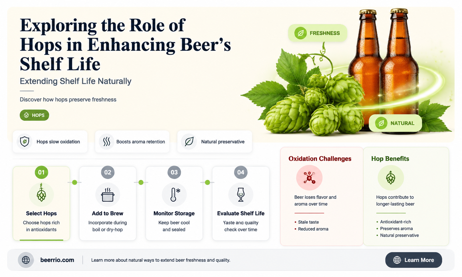 do hops increase the shelf stability of beer