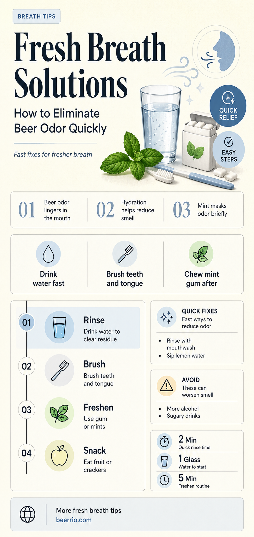 what gets the smell of beer off your bresth