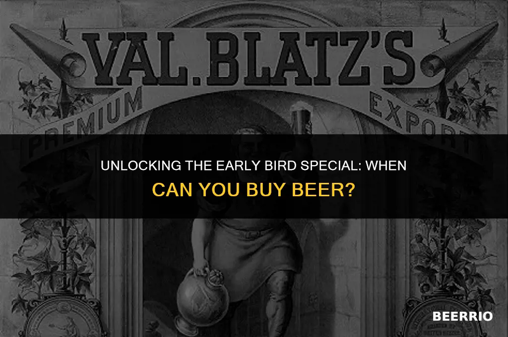 how early can i buy beer