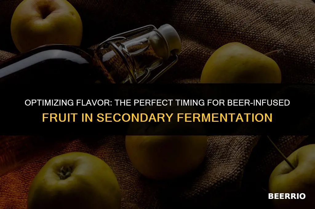 how long to leave beer on fruit in secondary