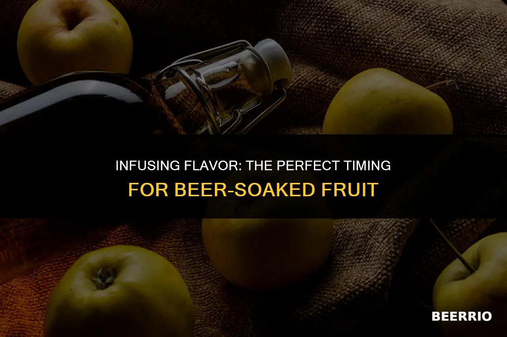 how long to leave beer on fruit