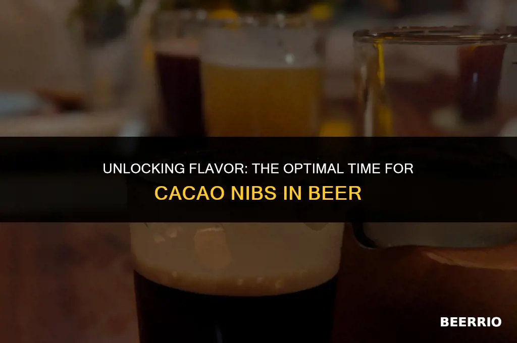 how long to leave cacao nibs in beer