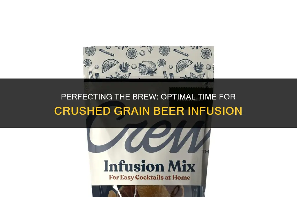 how long to leave crushed grain beer