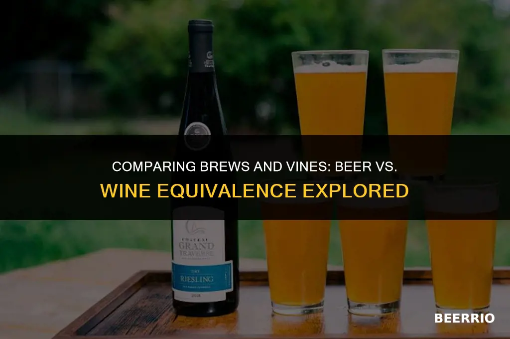 how many beers are equal to a bottle of wine