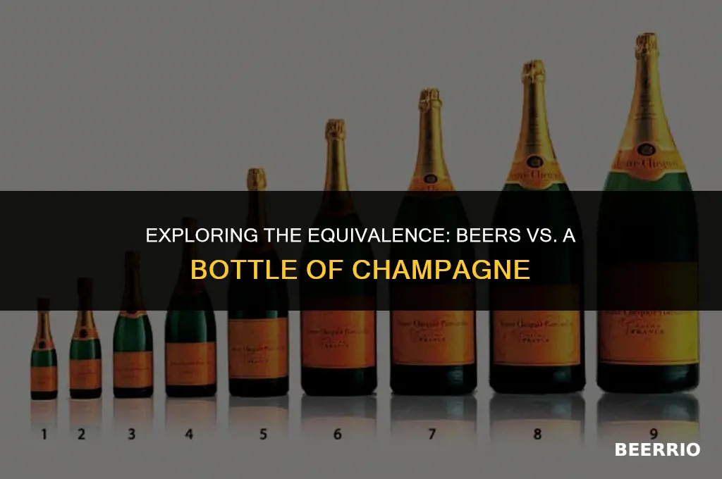 how many beers is a bottle of champagne