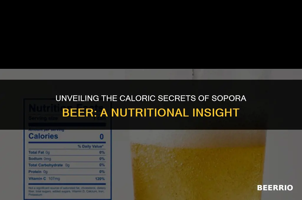 how many calories in a sopora beer