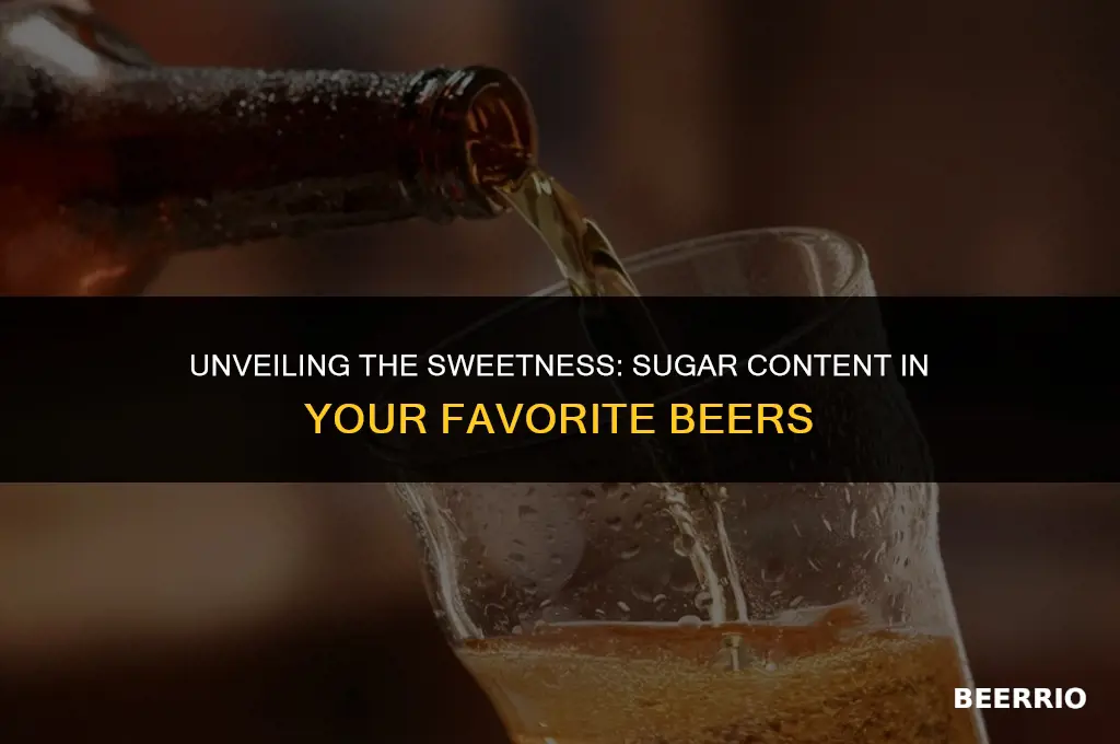 how many grams of sugar is in a beer