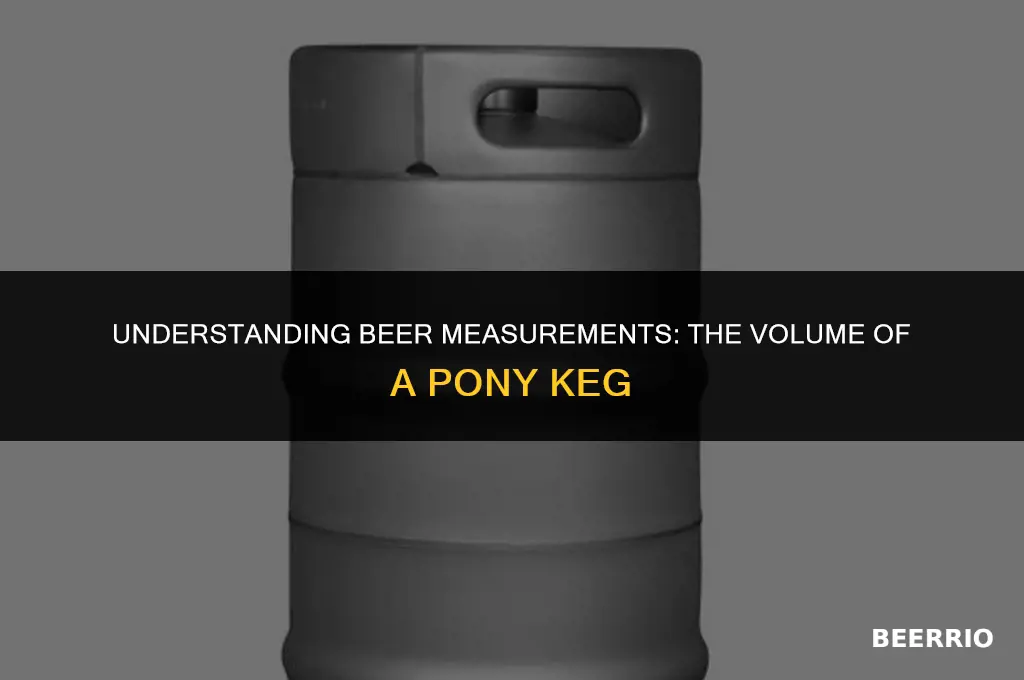 how many oz in a pony keg of beer