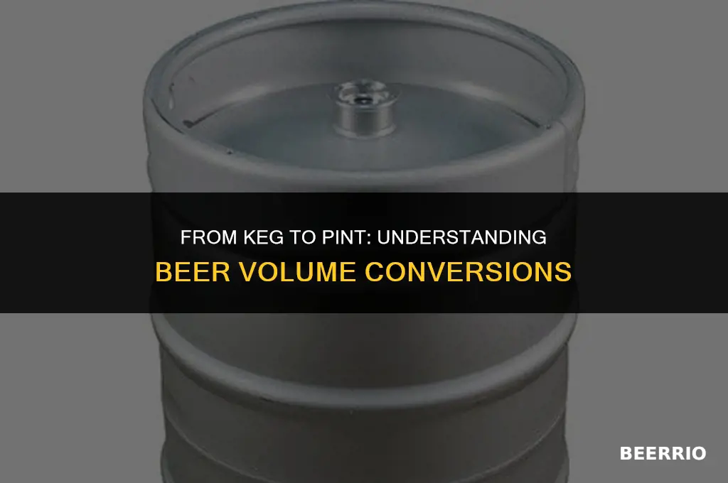 how many pint glasses in a keg of beer