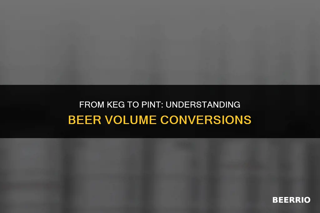 how many pints in a 50l keg of beer
