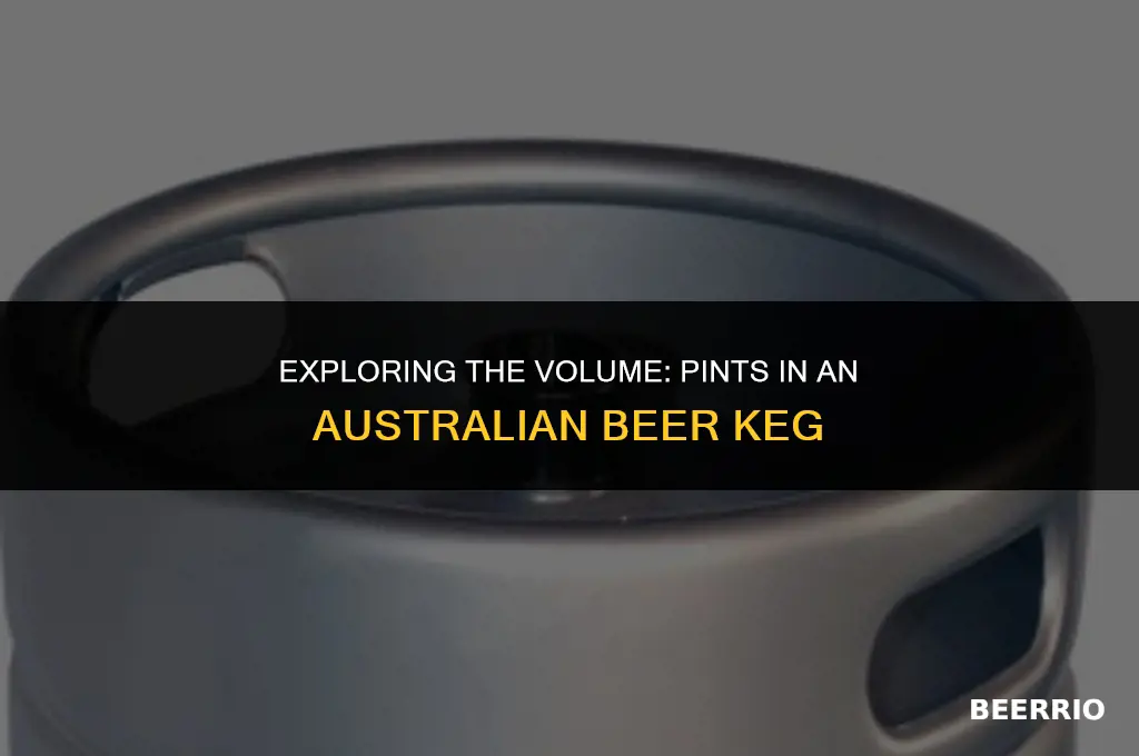 how many pints in a keg of beer australia