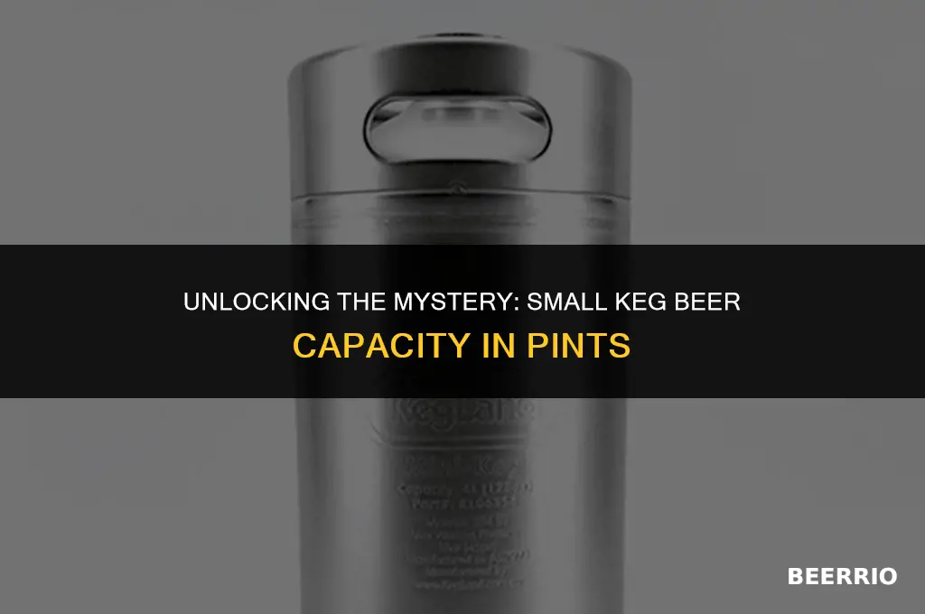 how many pints in a small keg of beer