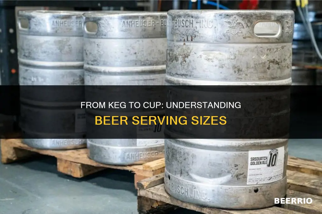 how many serving in a keg of beer