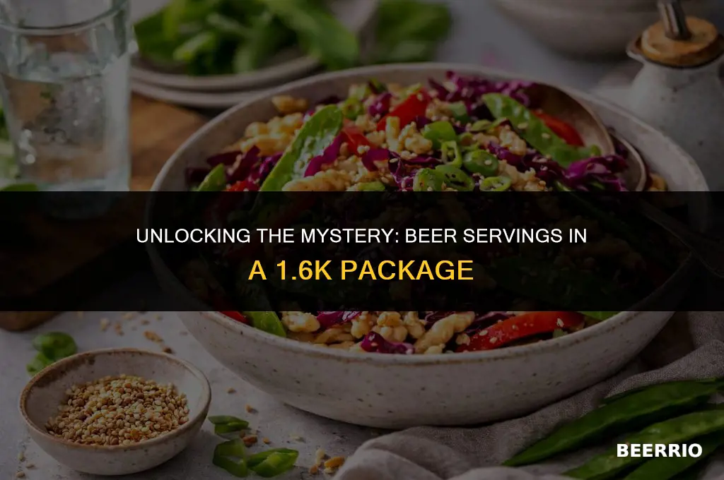 how many servings in a 1 6k beer