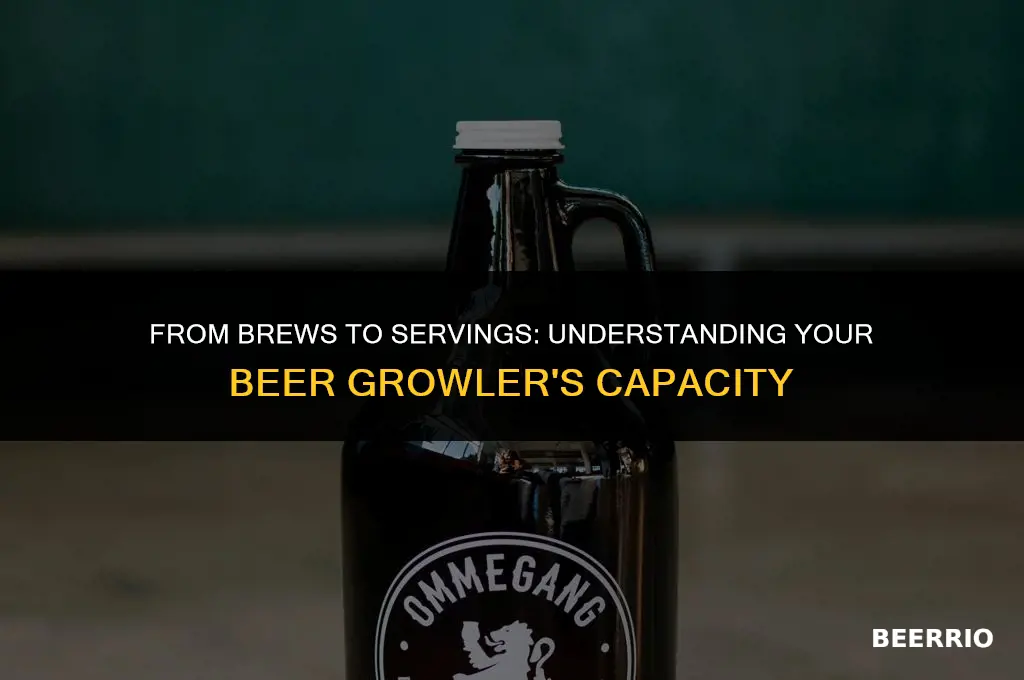 how many servings in a beers growler