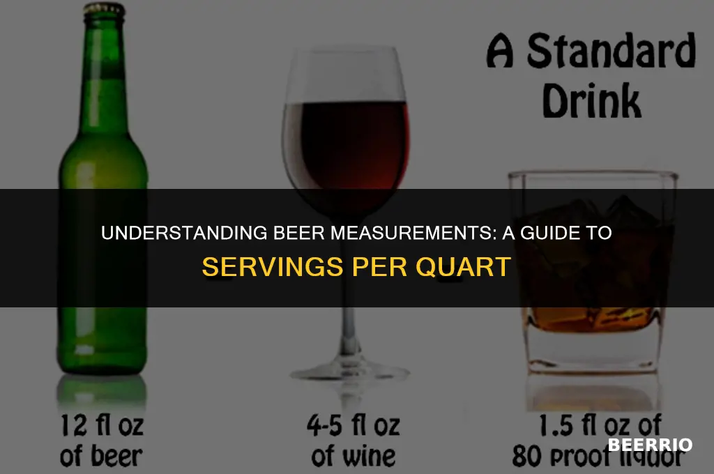 how many servings in a quart of beer