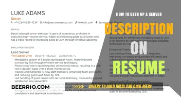 Crafting a Compelling Server Description for Your Resume: A Guide