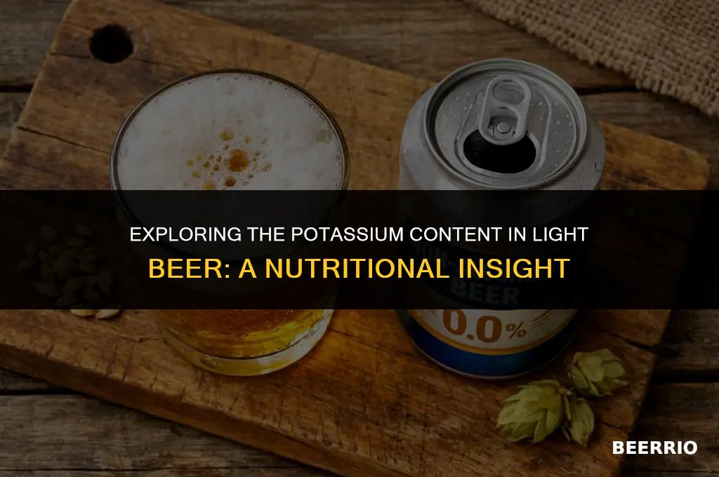 is light beer high in potassium