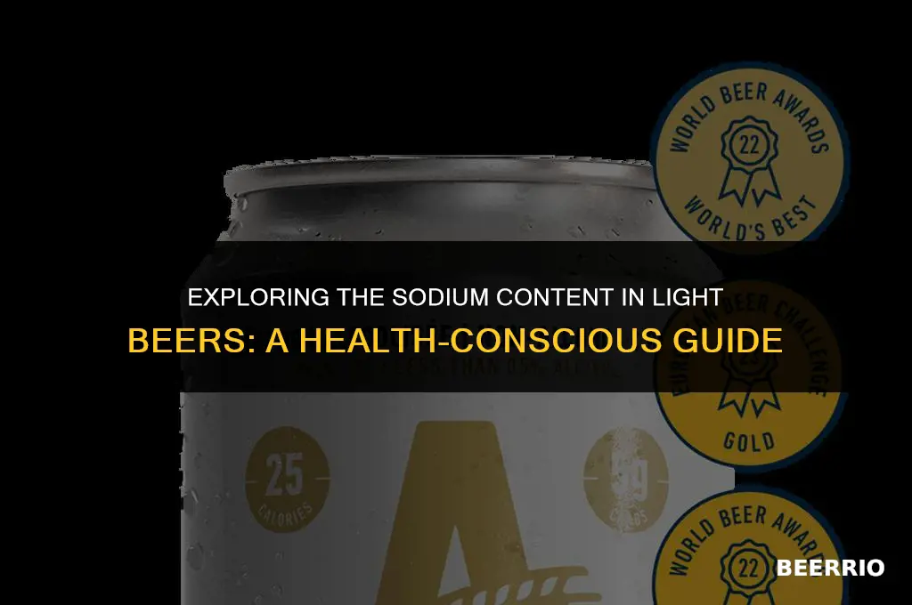 is light beer high in sodium