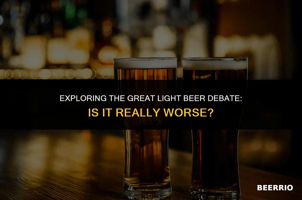 is light beer worse than regular beer