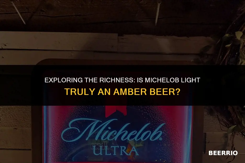 is michelob light an amber beer