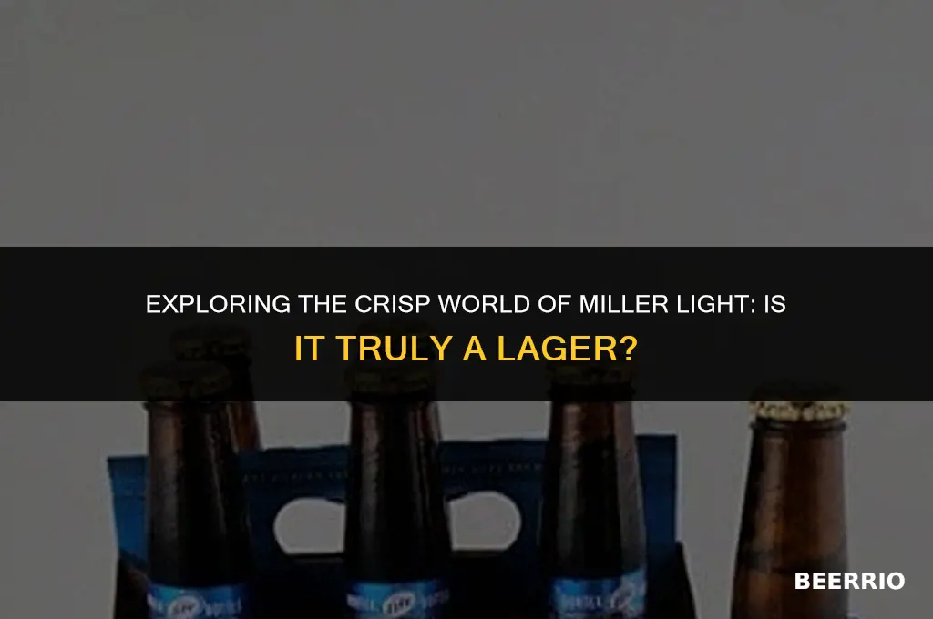 is miller light a lager beer