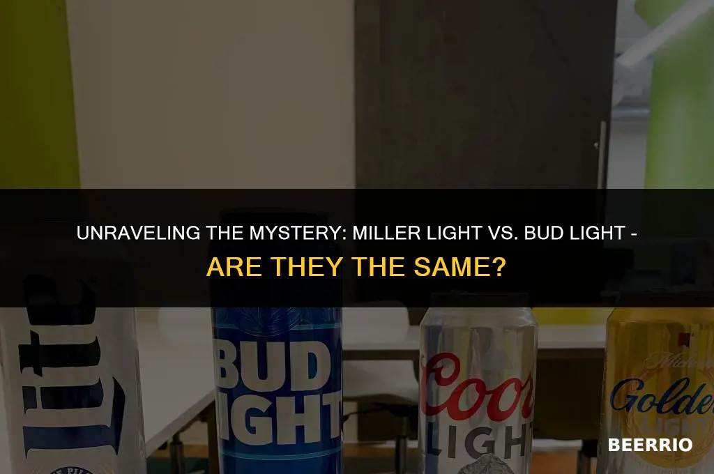 is miller light and bud light the same beer