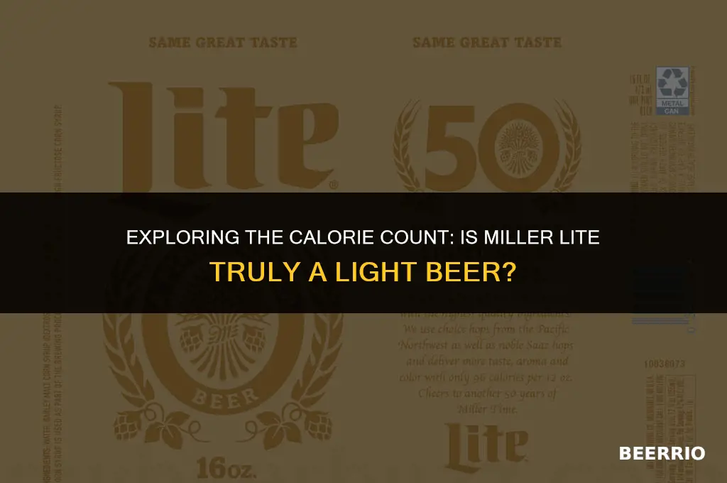 is miller lite a light beer