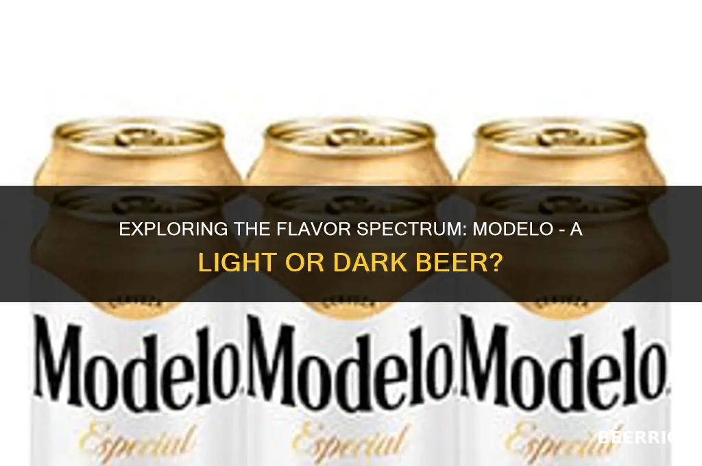 is modelo a light or dark beer