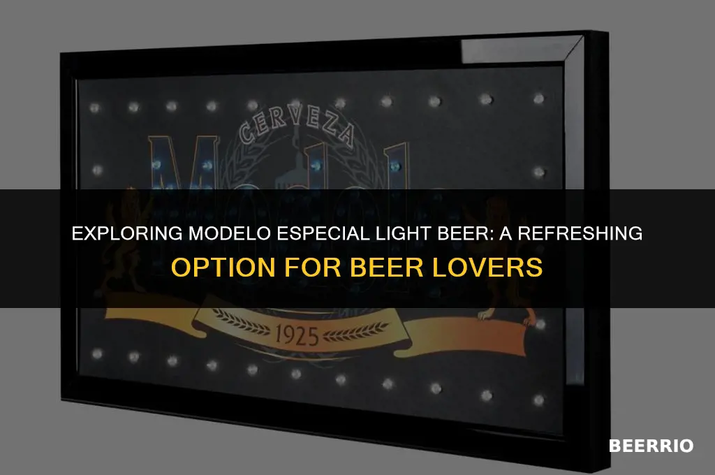 is modelo especial light beer