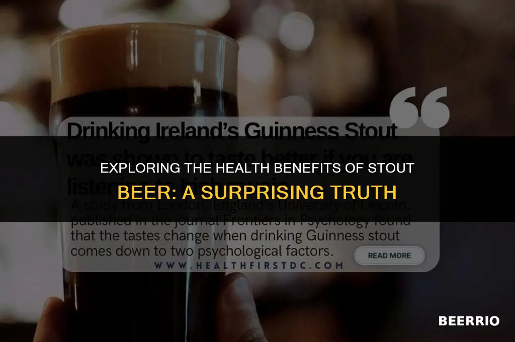 is stout beer good for you